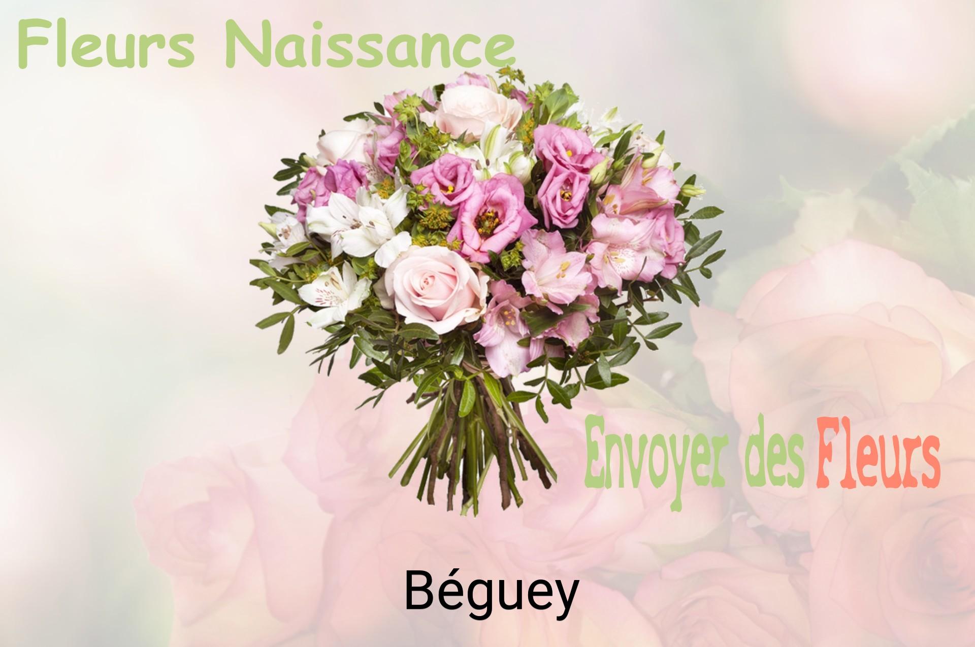 Bouquet de fleurs de naissance livré à Béguey